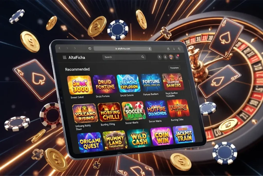 A tablet with games